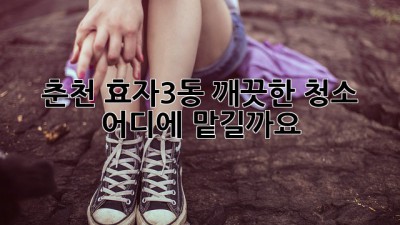춘천 효자3동 깨끗한 청소, 어디에 맡길까요?