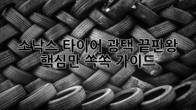 ✨ 소낙스 타이어 광택 끝판왕! 핵심만 쏙쏙 가이드 🚗💨